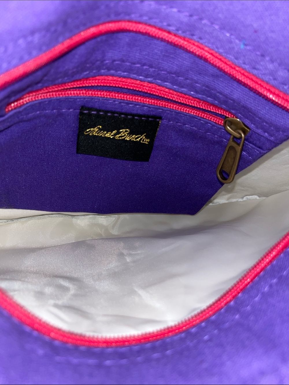 Laurel Burch Multicolor Floral Crossbody with Purple Strap - Picture 8 of 13